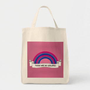 Bisexuality rainbow pride tote bag