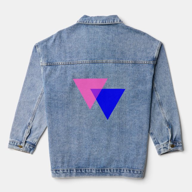 Bisexuality symbol  denim jacket (Back)