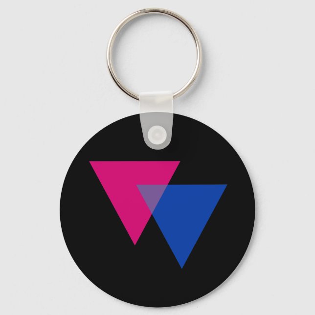 Bisexuality Symbol Key Ring (Front)