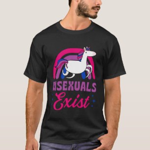 Bisexuals Exist Bisexual Pride Minimalist Rainbow  T-Shirt