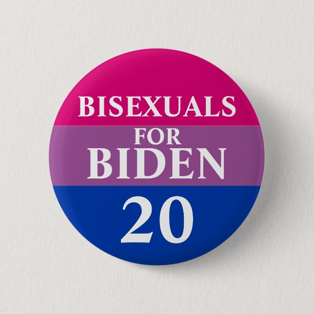 Bisexuals For Biden Button (Front)