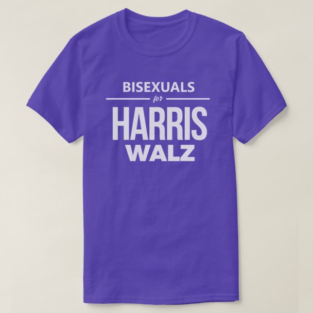 Bisexuals for Harris Walz T-Shirt (Design Front)