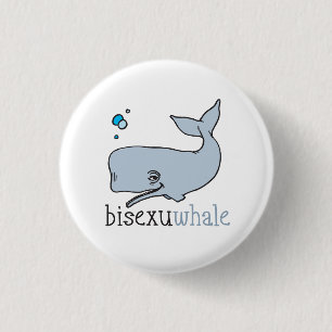 BISEXUWHALE 3 CM ROUND BADGE