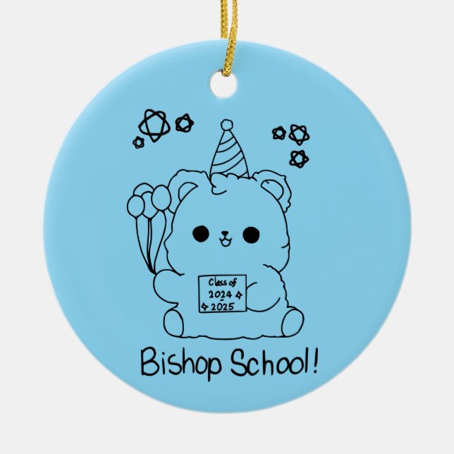 Bishop 2025 ceramic tree decoration (Front)