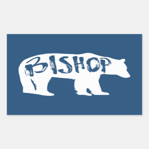 Bishop California Bear Rectangular Sticker