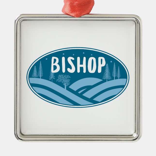 Bishop California Outdoors Metal Tree Decoration (Front)