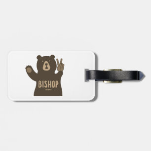 Bishop California Peace Bear Luggage Tag