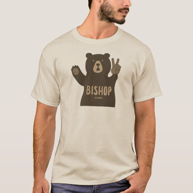 Bishop California Peace Bear T-Shirt (Front)