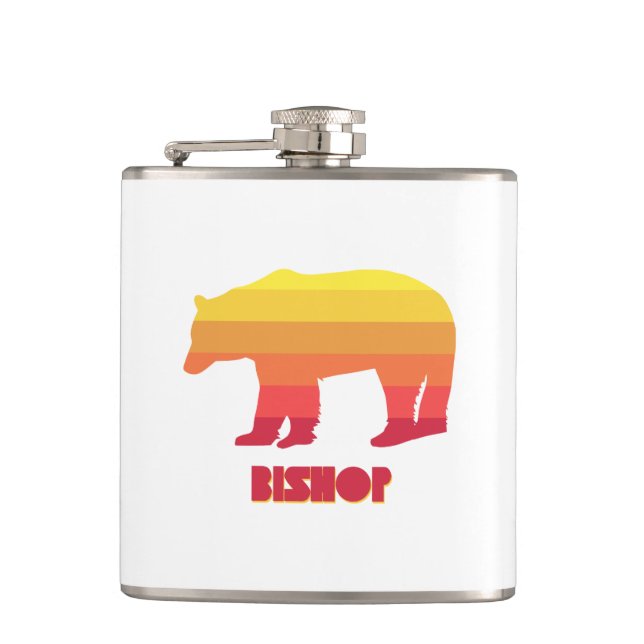 Bishop California Rainbow Bear Hip Flask (Front)