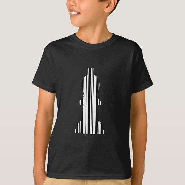 BISHOP CHESS PIECE BAR CODE Bishops Barcode T-Shirt (Front)
