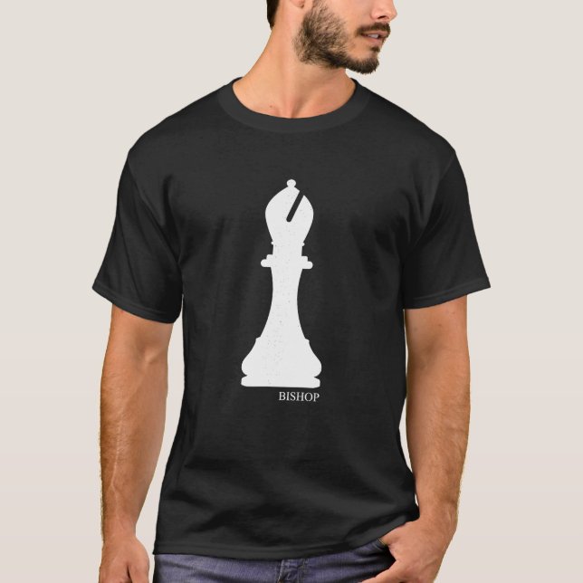 Bishop Chess Piece Halloween Costume Chess Club T-Shirt (Front)