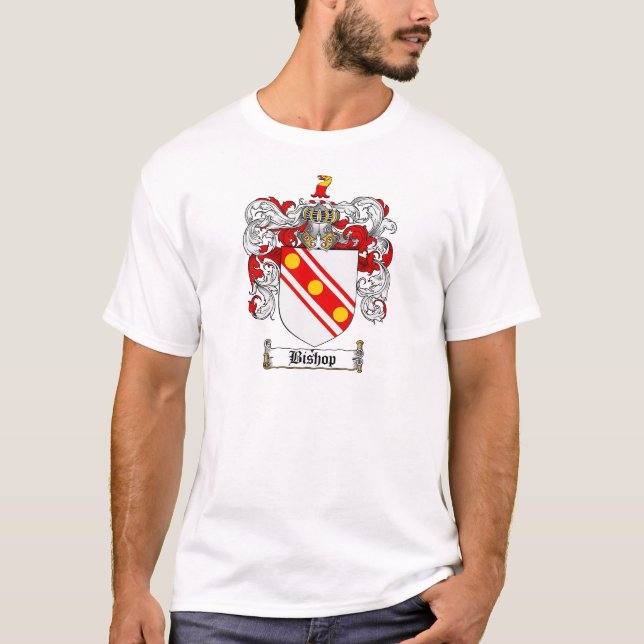 BISHOP FAMILY CREST -  BISHOP COAT OF ARMS T-Shirt (Front)