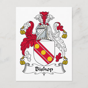 Bishop Family Crest Postcard
