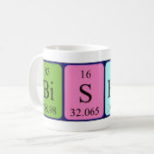 Bishop periodic table name mug (Front Left)
