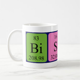 Bishop periodic table name mug