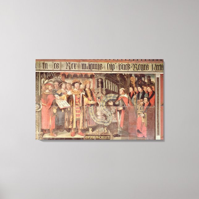 Bishop Robert Sherburne with Henry VIII Canvas Print (Front)
