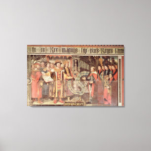 Bishop Robert Sherburne with Henry VIII Canvas Print