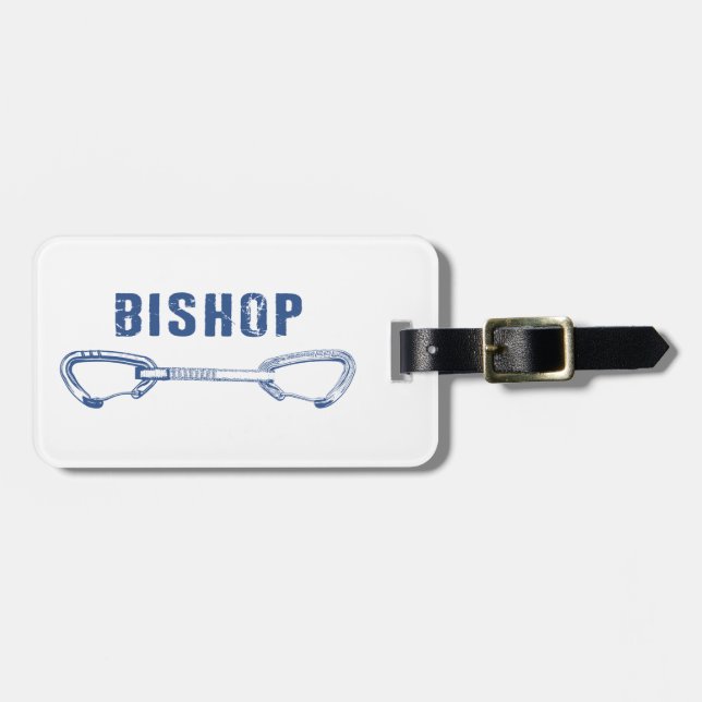 Bishop Rock Climbing Quickdraw Luggage Tag (Front Horizontal)