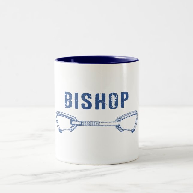 Bishop Rock Climbing Quickdraw Two-Tone Coffee Mug (Center)
