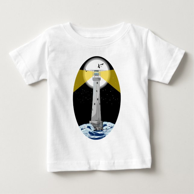 Bishop Rock Lighthouse Baby T-Shirt (Front)