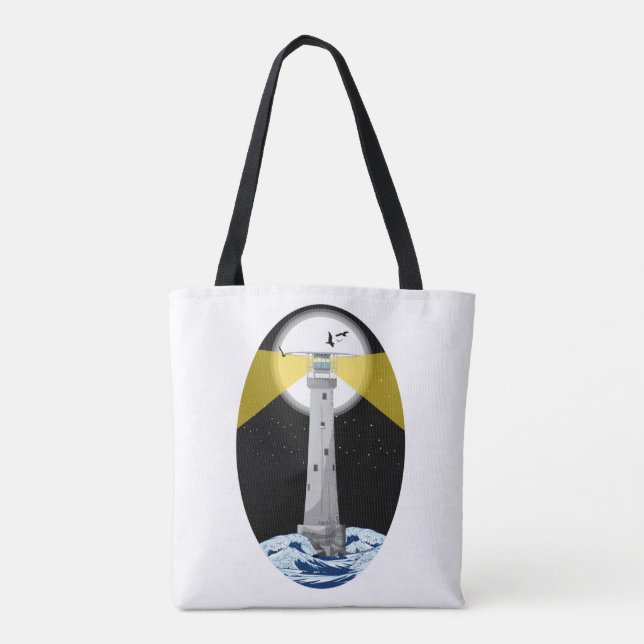 Bishop Rock Lighthouse Tote Bag (Back)