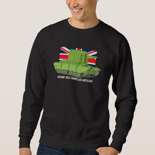 Bishop Self-Propelled Artillery Ww2 Diagram Britis Sweatshirt (Front)