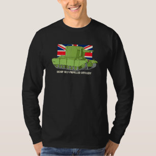 Bishop Self-Propelled Artillery Ww2 Diagram Britis T-Shirt