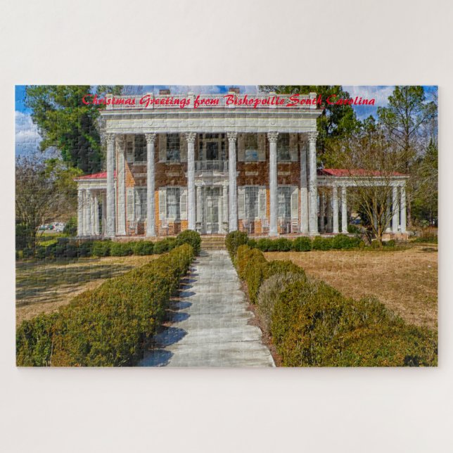 Bishopville South Carolina.Christmas Greetings Jigsaw Puzzle (Horizontal)