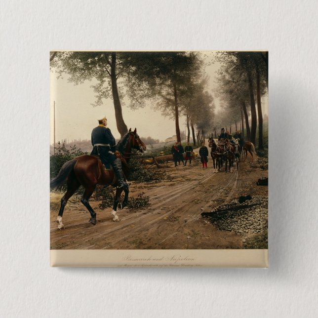 Bismarck and Napoleon 15 Cm Square Badge (Front)
