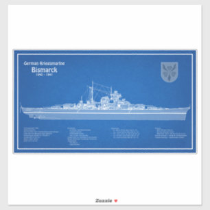 Bismarck - Battleship Blueprint Plans ABD