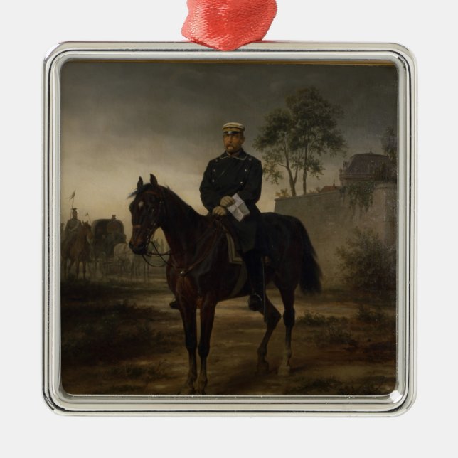 Bismarck before Paris, 1873 Metal Tree Decoration (Front)