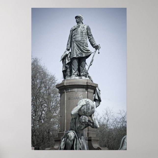 Bismarck Memorial in Berlin Poster (Front)
