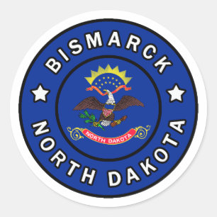 Bismarck North Dakota Classic Round Sticker