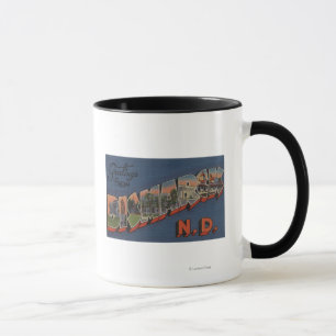 Bismarck, North Dakota - Large Letter Scenes Mug