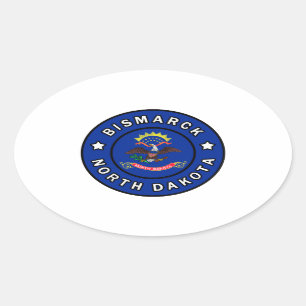 Bismarck North Dakota Oval Sticker