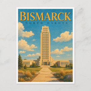 Bismarck North Dakota State Capitol GeoSaga Postcard