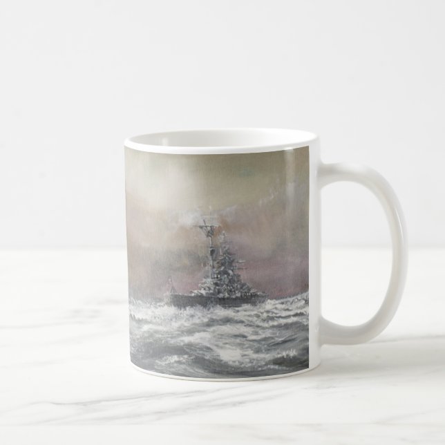 Bismarck signals Prinz Eugen 0959hrs 24th May Coffee Mug (Right)