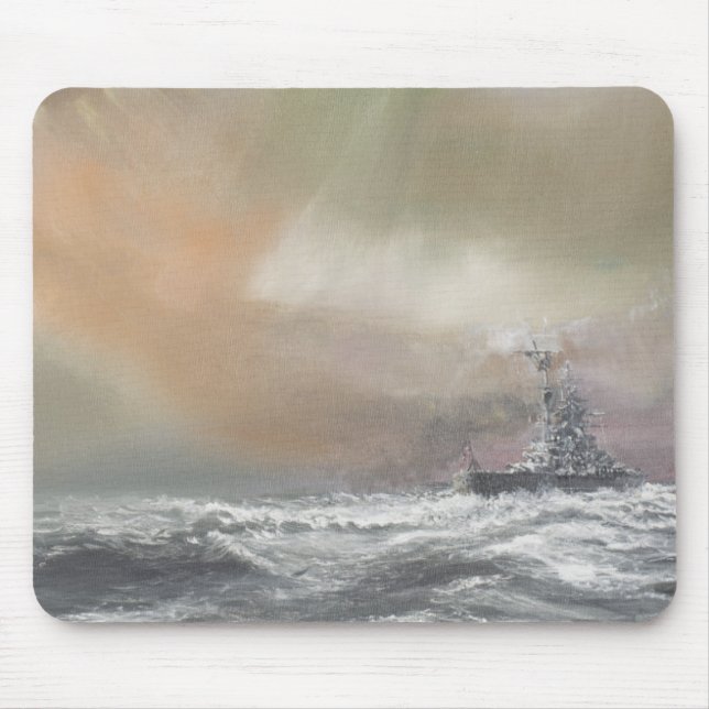 Bismarck signals Prinz Eugen 0959hrs 24th May Mouse Mat (Front)