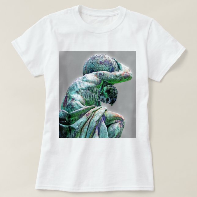 Bismarck Statue, Berlin, Greek God Atlas (5cpst) T-Shirt (Design Front)