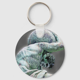 Bismarck Statue, Berlin, Greek God Atlas, Grey Bac Key Ring