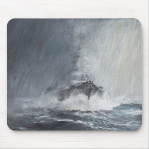 Bismarck through curtains of rain sleet mouse mat