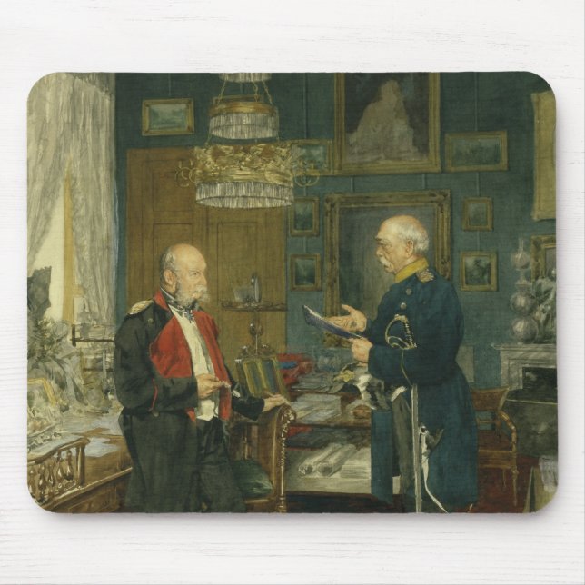 Bismarck with Emperor Wilhelm I Mouse Mat (Front)