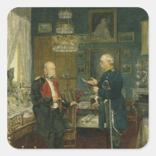 Bismarck with Emperor Wilhelm I Square Sticker