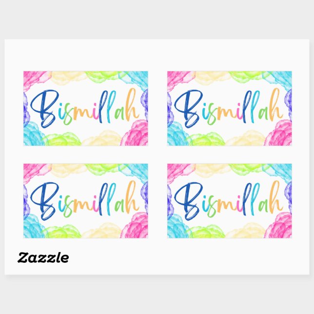 Bismillah Rectangular stickers Stickers (Sheet)
