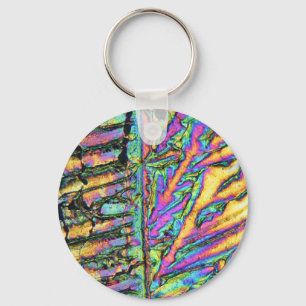 Bismuth chloride under the microscope key ring