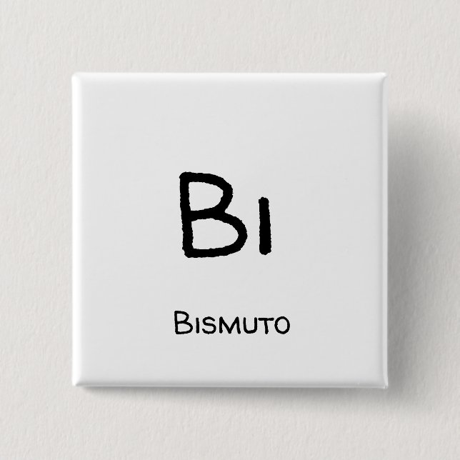 Bismuto - Bi 15 Cm Square Badge (Front)