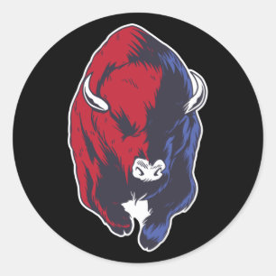 Bison American National Buffalo Classic Round Sticker