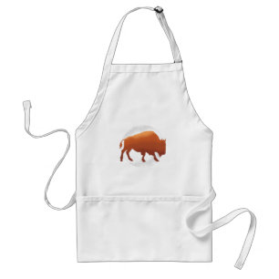 Bison American National Mammal Buffalo Standard Apron