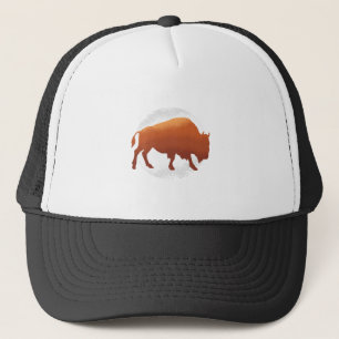 Bison American National Mammal Buffalo Trucker Hat