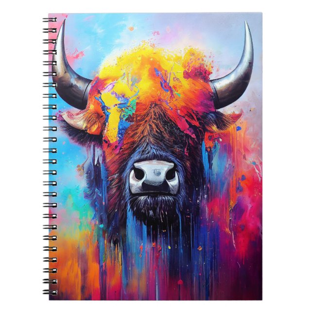 Bison  Animal Discovery Adventure Nature Planet  Notebook (Front)